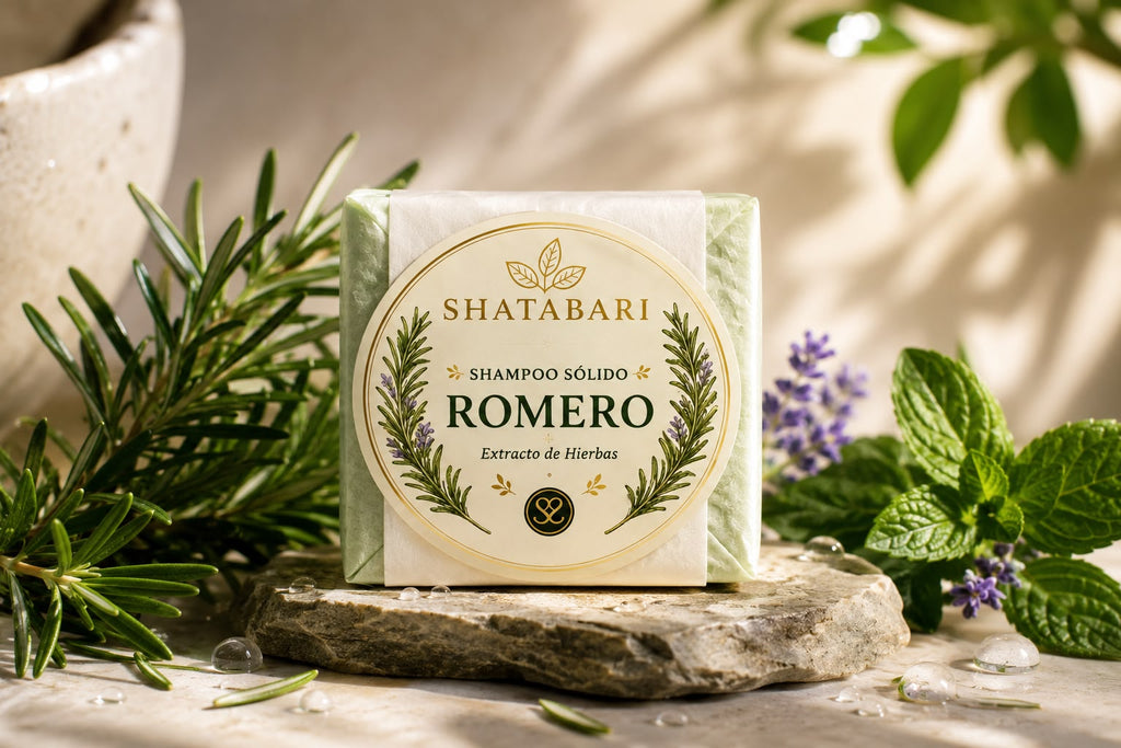 Kit Shampoo y Acondicionador Sólido Romero y Extracto de Hierbas Shatabari